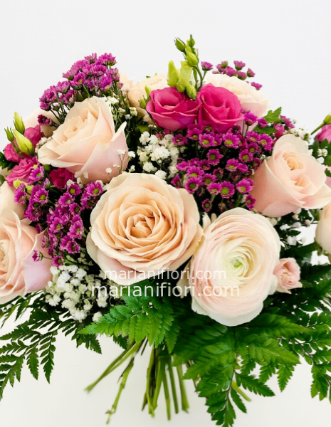 Bouquet sulle tonalità del rosa 