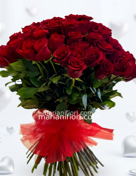 100 ROSE ROSSE A GAMBO LUNGO