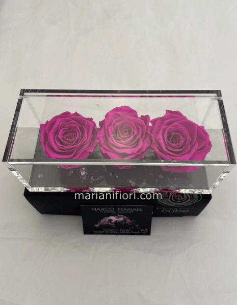 Flowercube rettangolare fuxia 20x8x8