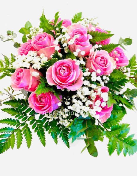 Damigella D'onore Che Tiene Una Scatola Delle Rose Scatola Di Rosa Bello Regalo Con Le Bianche Image114523654
