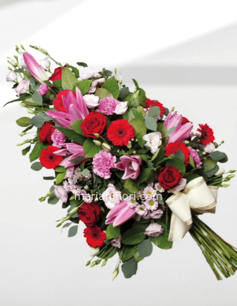 Mazzo per funerale confezionato con scritta.