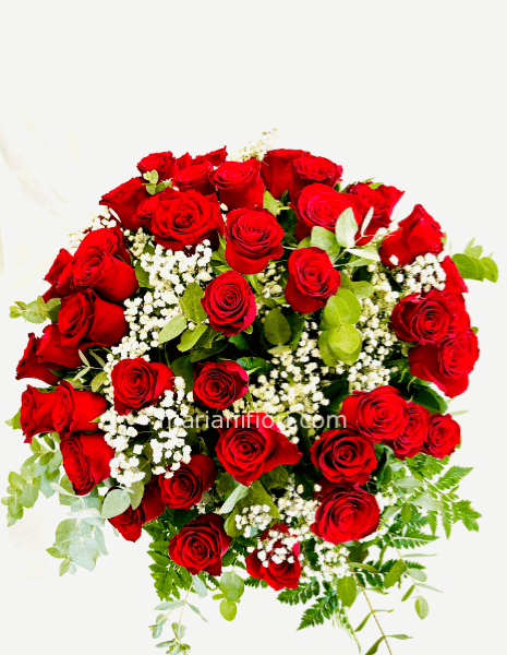 Inaspettato 50 Rose Rosse medie